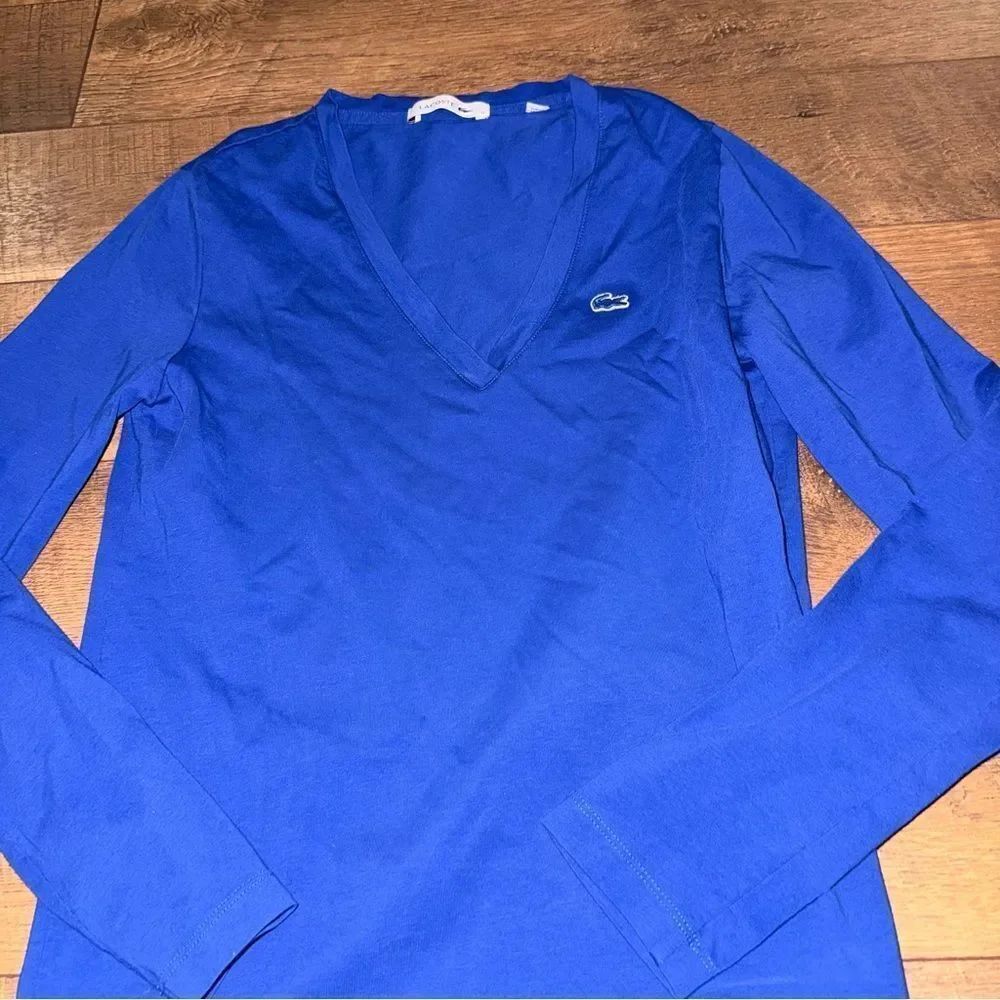 Lacoste Royal Blue V-Neck Shirt